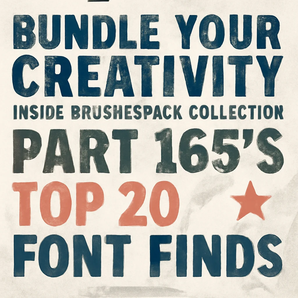 20 Best Font Bundles for Designers & Artists (brushespack Collection Part 166)