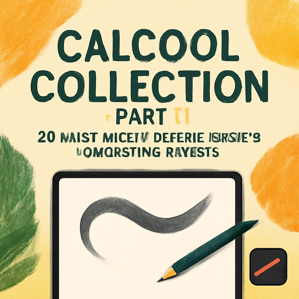 Calcool Collection Part 1: 20 Must-Have Procreate Brushes for Digital Artists 🎨✨