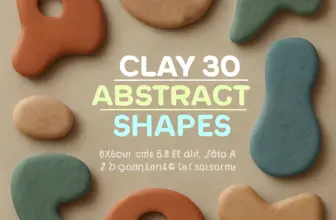 clay 3d abstract shapes organic digital art textures for des 371