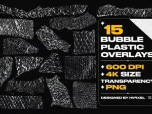 cover image 15 bubble plastic torn overlay textures