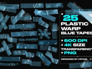 cover image 25 plastic warp blue tapes