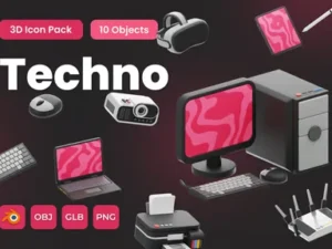 cover image 3d tech icon