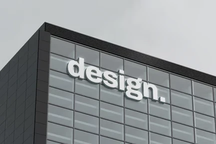 3d Logo Mockup on Building