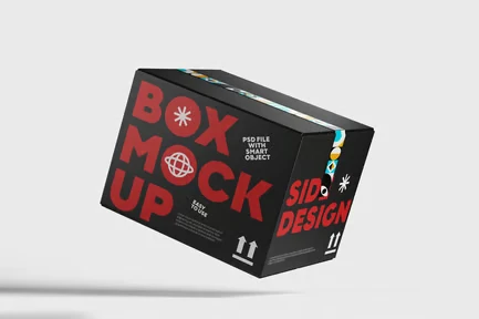 Box With Tape Mockup