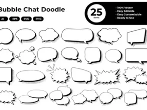 cover image bubble chat doodle comic style