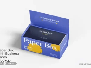 cover image business card box mockup