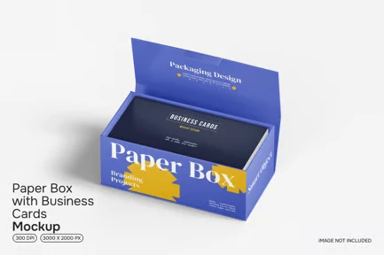 Business Card Box Mockup