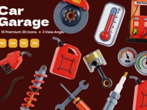 cover image car garage 3d icon