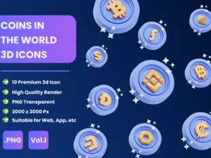cover image coins 3d icons