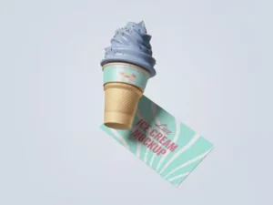 cover image cone ice cream mockup