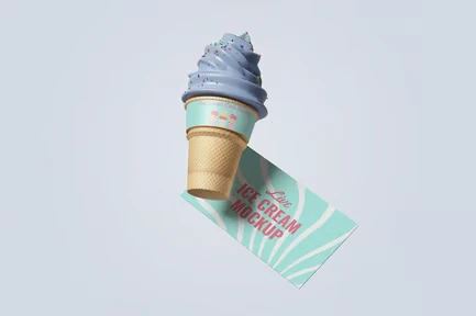 Cone Ice Cream Mockup