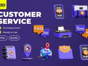 cover image customer service 3d illustration
