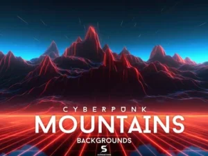 cover image cyberpunk mountains retro backgrounds textures