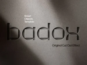 cover image debossed concrete logo mockup