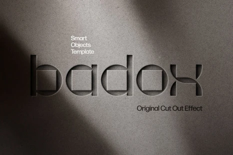 Debossed Concrete Logo Mockup