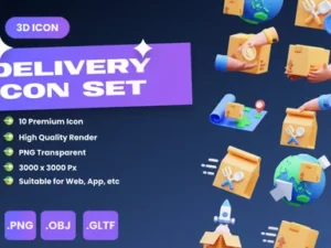 cover image delivery 3d icons