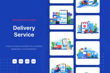 Delivery Service Illustrations