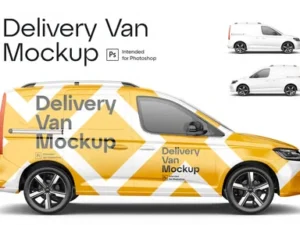 cover image delivery van mockup