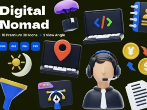 cover image digital nomad 3d icon