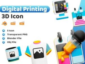 cover image digital printing 3d icon