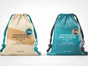 cover image drawstring bag mockup
