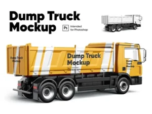 cover image dump truck mockup