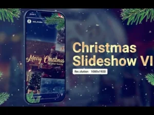 cover image dynamic festive christmas social media slideshow
