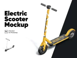 cover image electric scooter mockup