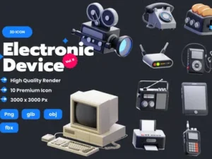cover image electronic device 3d illustration 1