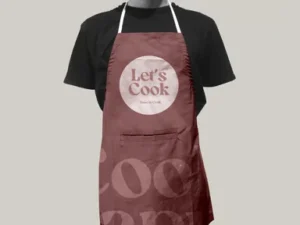 cover image fabric apron with pockets mockup