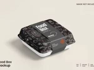 cover image food box mockup
