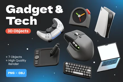 Gadget and Tech 3D Illustrations