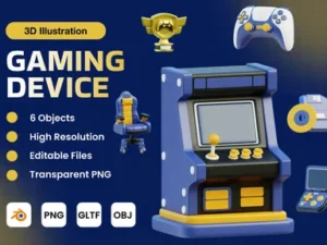cover image gaming device 3d icons