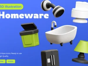cover image homeware 3d illustration