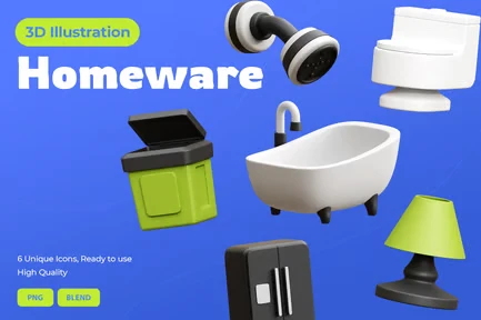 Homeware 3D Illustration