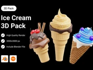 cover image ice cream cone 3d illustration