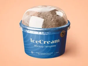cover image ice cream cup mockup