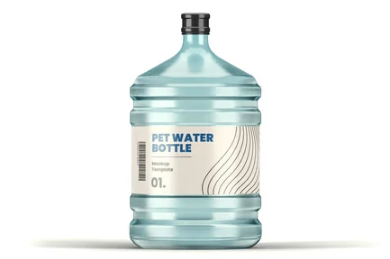 Large Pet Water Bottle Mockup