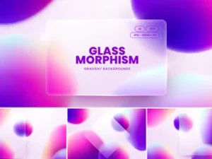 cover image light glass morhpism gradient shape backgrounds