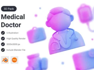 cover image medical doctor 3d illustration