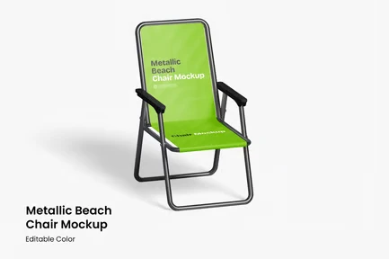 Metallic Beach Chair Mockup