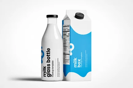 Milk Packaging Mockup