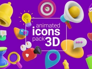 cover image modern 3d animated icons pack for digital projects