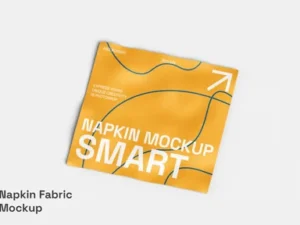 cover image napkin fabric mockup