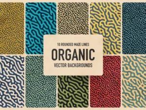 cover image organic rounded maze lines vector backgrounds