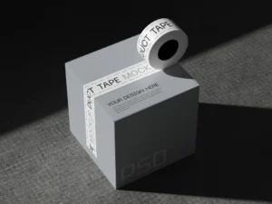 cover image packaging box tape mockup