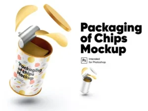 cover image packaging of chips mockup