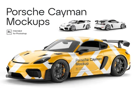 Porsche Cayman Mockups