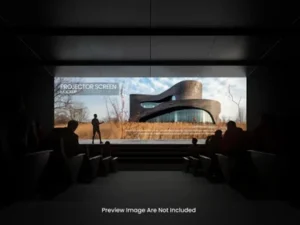 cover image projector screen mockup