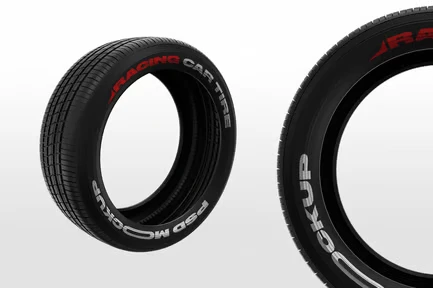 Racing Car Tire Mockups